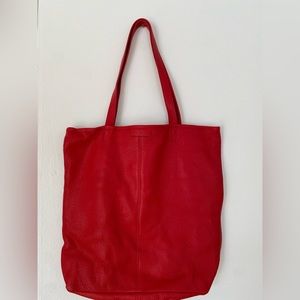 Leatherology Brand Red Tote
